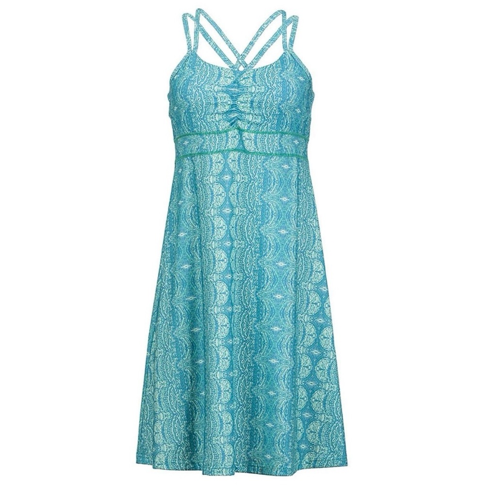 MARMOT Taryn Dress Aqua Blue Tapestry Racerback UPF 30‎ Women L